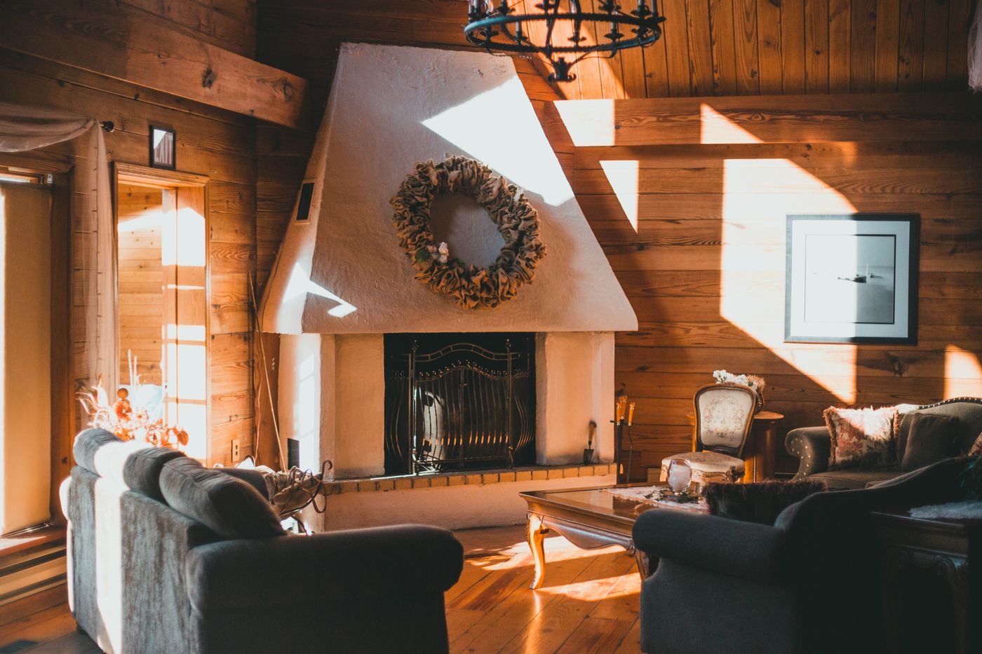 A warm living room with personal belongings still in place — a life well lived